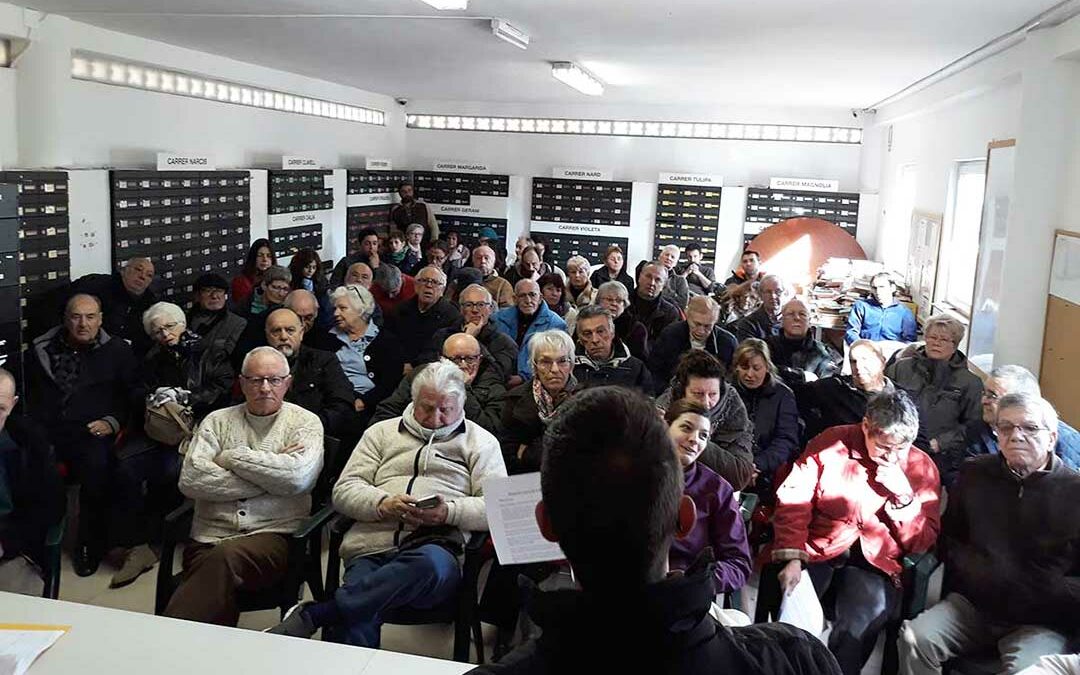 Environ 70 propriétaires réunis à Planas del Rey le 28 janvier 2018 lors d’une réunion d’information du Grupo de Colaboración Planas.