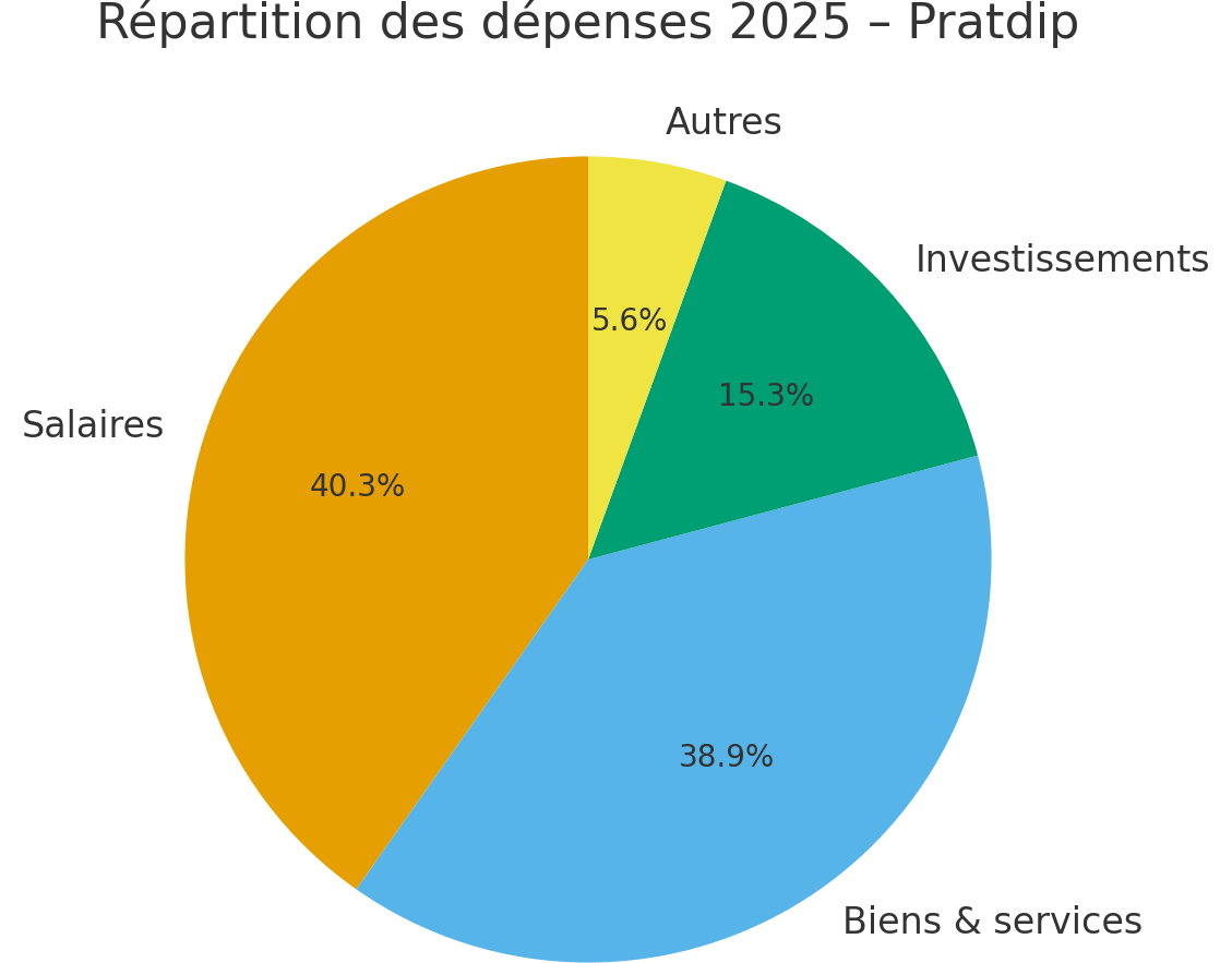 Distribución de gastos 2025 Pratdip