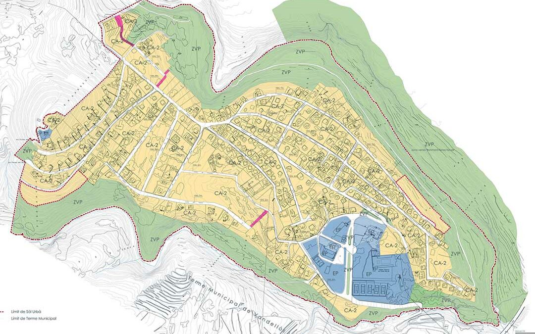 Plan de l’urbanisation de Planas del Rey – un périmètre qui concerne l’ensemble des propriétaires